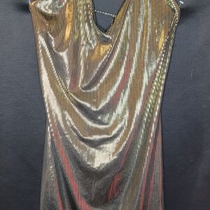 Metallic Gold Evening Dress
